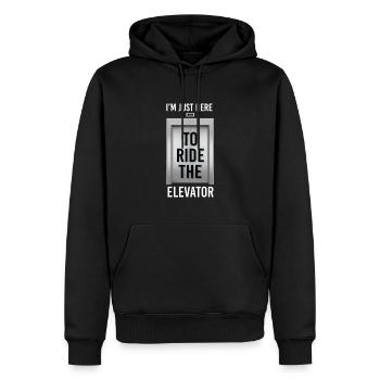 Aufzug Lift Ride The Elevator Fahrstuhl - Men’s Premium Organic Hoodie - black - Front - Nico (187cm)
