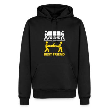 Best Friend Sofa Friendship - Men’s Premium Organic Hoodie - black - Front - Nico (187cm)