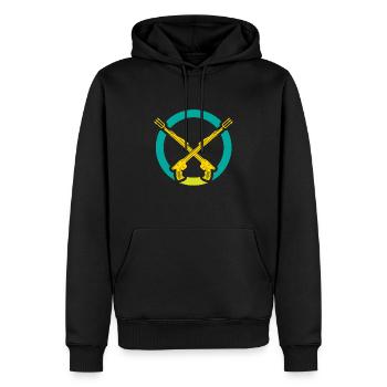 Speerfischen Harpune Taucher Tauchen - Männer Premium Bio Hoodie - Schwarz - Vorne - Nico (187cm)