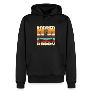 Barbier Papa Barbier Bart - Sweat à capuche Premium bio Homme - noir - Devant - Nico (187cm)