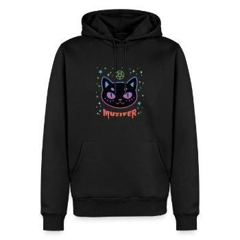 Muzifer Katze Kätzchen Teufel Luzifer - Männer Premium Bio Hoodie - Schwarz - Vorne - Nico (187cm)