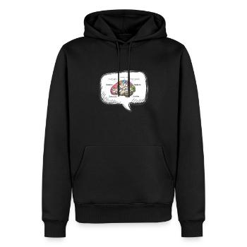 Diagramme Science neurologique du cerveau - Sweat à capuche Premium bio Homme - noir - Devant - Nico (187cm)