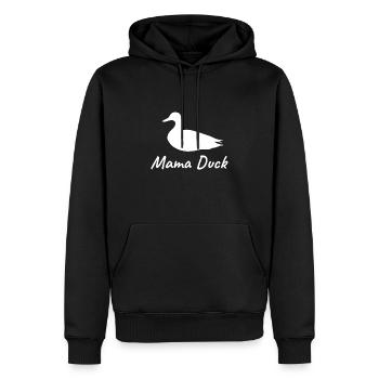 Maman Canard Canard Canard Oiseau - Sweat à capuche Premium bio Homme - noir - Devant - Nico (187cm)