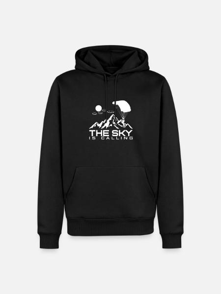 Le ciel appelle Parachute - Sweat à capuche Premium bio Homme - noir