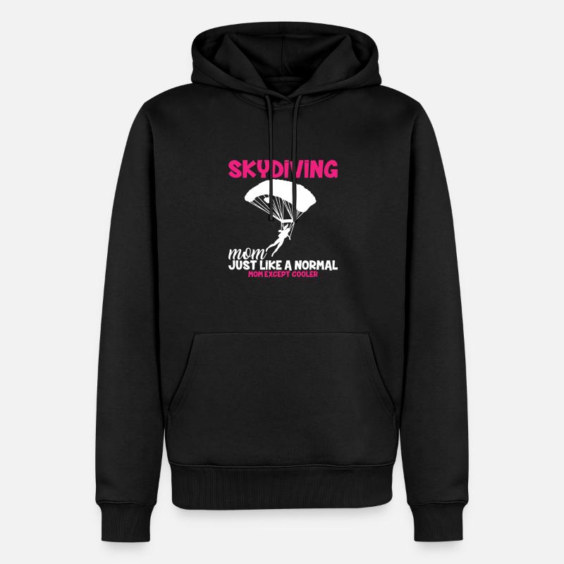 Skydiving Mom Fallschirm - Männer Premium Bio Hoodie - Schwarz