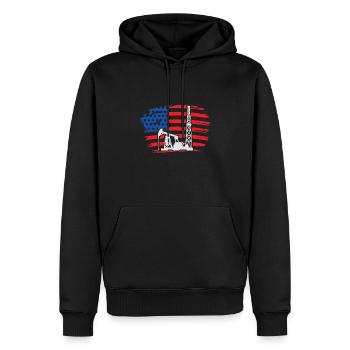 Drilling rig America Oil Drilling Rig - Sweat à capuche Premium bio Homme - noir - Devant - Nico (187cm)