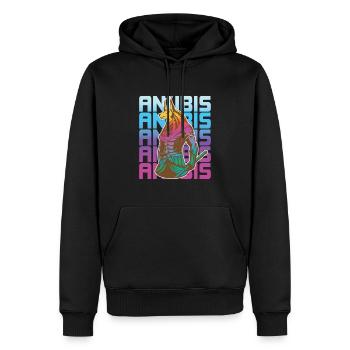Ägyptischer Gott Anubis Ägypten - Männer Premium Bio Hoodie - Schwarz - Vorne - Nico (187cm)