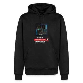 In Case Of Cyberattack Informatiker - Männer Premium Bio Hoodie - Schwarz - Vorne - Nico (187cm)
