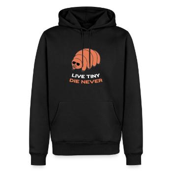 Live Tiny Die Never Bärtierchen - Männer Premium Bio Hoodie - Schwarz - Vorne - Nico (187cm)