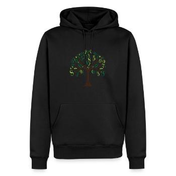 Arbre mathématique Arbre mathématique Mathématiques - Sweat à capuche Premium bio Homme - noir - Devant - Nico (187cm)