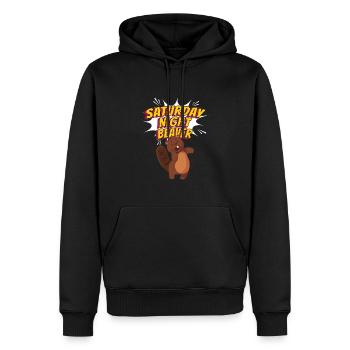 Saturday Night Beaver Biber Tanzen - Männer Premium Bio Hoodie - Schwarz - Vorne - Nico (187cm)