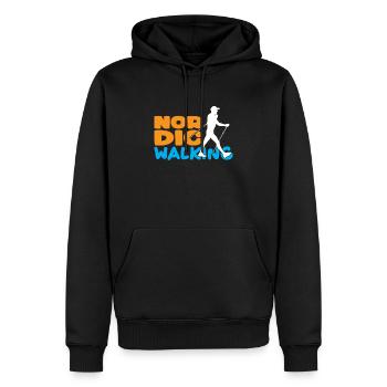 Marche nordique Sports Marche - Sweat à capuche Premium bio Homme - noir - Devant - Nico (187cm)