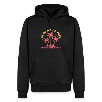 Profitez de la plage Beach Holiday Surfers - Sweat à capuche Premium bio Homme - noir - Devant - Nico (187cm)
