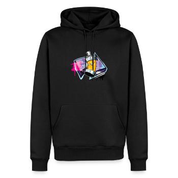 Pulvérisateur Graffiti Street Art Bombe - Sweat à capuche Premium bio Homme - noir - Devant - Nico (187cm)