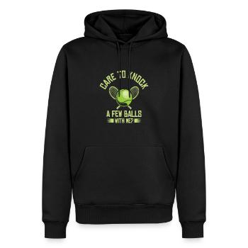 Care To Knock A Few Balls Tennis - Männer Premium Bio Hoodie - Schwarz - Vorne - Nico (187cm)