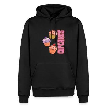 Cupcakes Cake Cupcake - Sweat à capuche Premium bio Homme - noir - Devant - Nico (187cm)