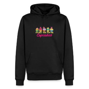 Only Here For Cupcakes Kuchen Cupcake - Männer Premium Bio Hoodie - Schwarz - Vorne - Nico (187cm)