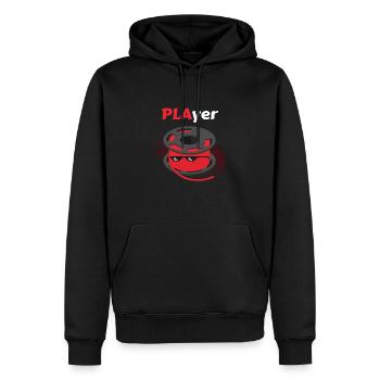 PLAyer PLA Filament 3d Druck 3D Drucker - Männer Premium Bio Hoodie - Schwarz - Vorne - Nico (187cm)