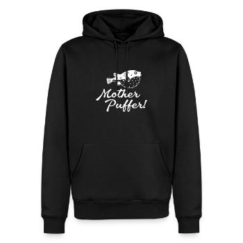 Mother Puffer! Kugelfisch Fisch Meer - Männer Premium Bio Hoodie - Schwarz - Vorne - Nico (187cm)