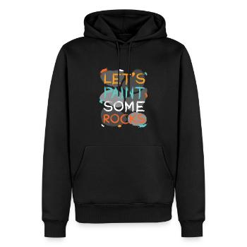 Lets Paint Some Rocks Steine Bemalen - Männer Premium Bio Hoodie - Schwarz - Vorne - Nico (187cm)