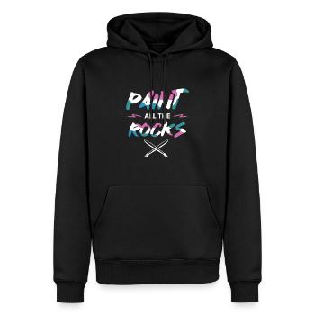 Paint All The Rocks Steine Bemalen - Männer Premium Bio Hoodie - Schwarz - Vorne - Nico (187cm)