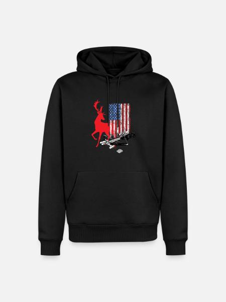 American Crossbow Hunter Armbrust - Men’s Premium Organic Hoodie - black
