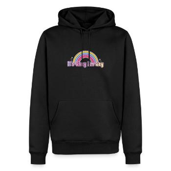 Its Okay Im Gay Homosexuell Gay - Männer Premium Bio Hoodie - Schwarz - Vorne - Nico (187cm)