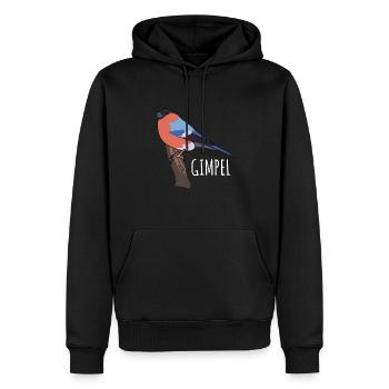 Dompfaff Gimpel Vogel Blutfink - Männer Premium Bio Hoodie - Schwarz - Vorne - Nico (187cm)