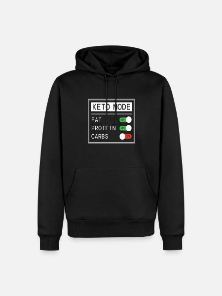 Keto Mode Gesundes Essen - Männer Premium Bio Hoodie - Schwarz