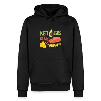 La cétose est ma thérapie Alimentation saine - Sweat à capuche Premium bio Homme - noir - Devant - Nico (187cm)