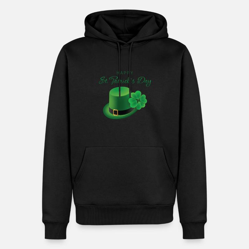 Bonne Saint-Patrick Irlande Hat - Sweat à capuche Premium bio Homme - noir