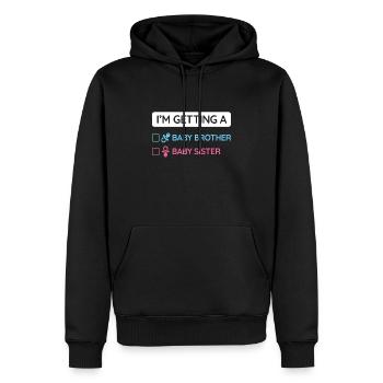IM Getting A Baby Brother Baby Sister - Männer Premium Bio Hoodie - Schwarz - Vorne - Nico (187cm)
