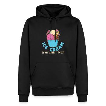 Ice Cream Spirit Food Eiscreme Eis - Men’s Premium Organic Hoodie - black - Front - Nico (187cm)