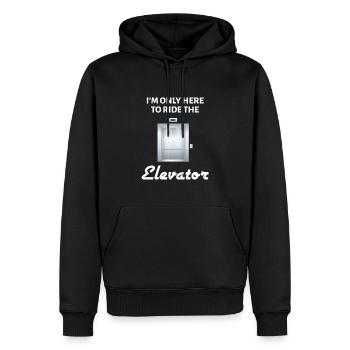 RIde The Elevator Aufzug Lift Fahrstuhl - Men’s Premium Organic Hoodie - black - Front - Nico (187cm)