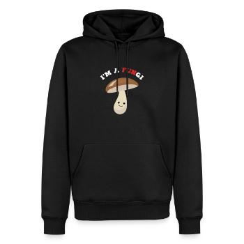 IM A Fungi Mushrooms Mushroom - Men’s Premium Organic Hoodie - black - Front - Nico (187cm)