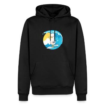 Surf Mouette Mignon Oiseau Enfants - Sweat à capuche Premium bio Homme - noir - Devant - Nico (187cm)