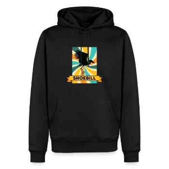 Shoebill Schuhschnabel Vogel Ornitologe - Männer Premium Bio Hoodie - Schwarz - Vorne - Nico (187cm)