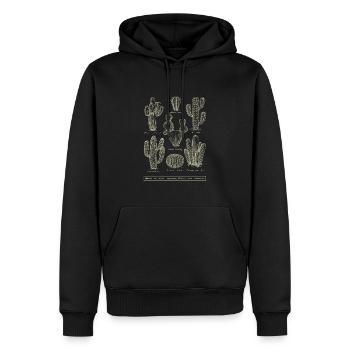 Kaktus Arten Kakteen Pflanze - Männer Premium Bio Hoodie - Schwarz - Vorne - Nico (187cm)