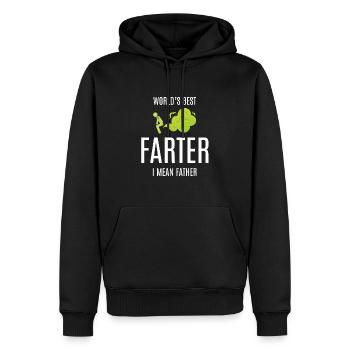 Worlds Best Farter Furz Papa Vater - Männer Premium Bio Hoodie - Schwarz - Vorne - Nico (187cm)