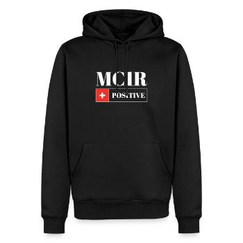 MC1R Positive Rothaarig Rote Haare - Männer Premium Bio Hoodie - Schwarz - Vorne - Nico (187cm)
