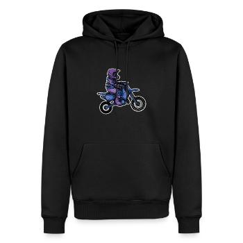 Motocross Enfants Moto Motard Vélo - Sweat à capuche Premium bio Homme - noir - Devant - Nico (187cm)