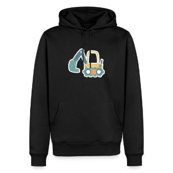 Pelle mignonne Enfants Garçons Filles - Sweat à capuche Premium bio Homme - noir - Devant - Nico (187cm)