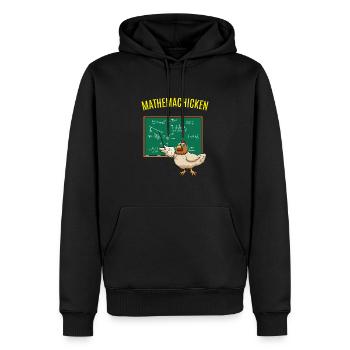 Math Math Math Chicken Math - Men’s Premium Organic Hoodie - black - Front - Nico (187cm)