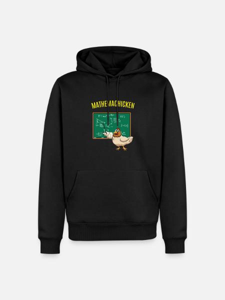 Mathemachicken Mathe Huhn Mathematik - Herre Premium økologisk hoodie - sort
