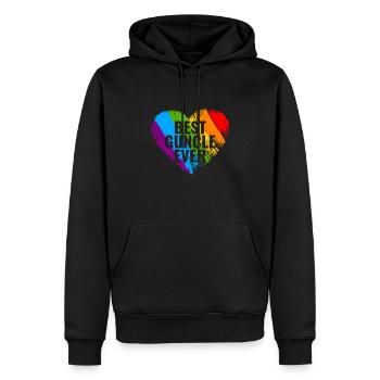 Meilleur oncle gay de tous les temps Oncle Gay - Sweat à capuche Premium bio Homme - noir - Devant - Nico (187cm)