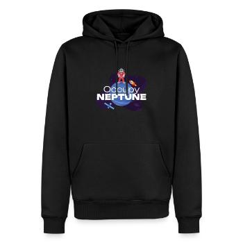 Neptune Occupy Planet Space - Men’s Premium Organic Hoodie - black - Front - Nico (187cm)