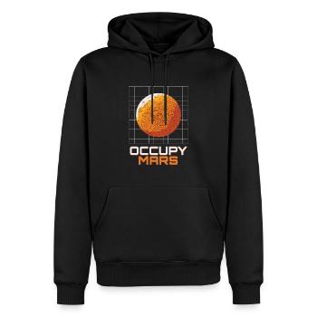 Occupy Mars Planet Weltall - Männer Premium Bio Hoodie - Schwarz - Vorne - Nico (187cm)
