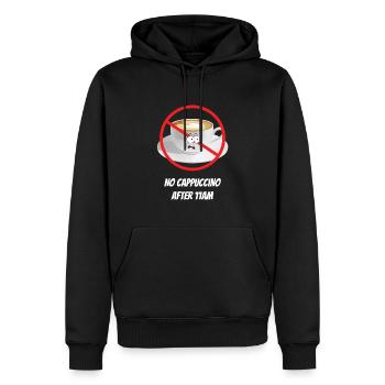 No Cappuccino After 11AM Kaffee Italien - Männer Premium Bio Hoodie - Schwarz - Vorne - Nico (187cm)