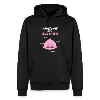 Anatomy Of A Blobfish Blob Fisch Meer - Männer Premium Bio Hoodie - Schwarz - Vorne - Nico (187cm)