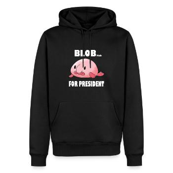Blob For President Blobfish Fisch Meer - Männer Premium Bio Hoodie - Schwarz - Vorne - Nico (187cm)